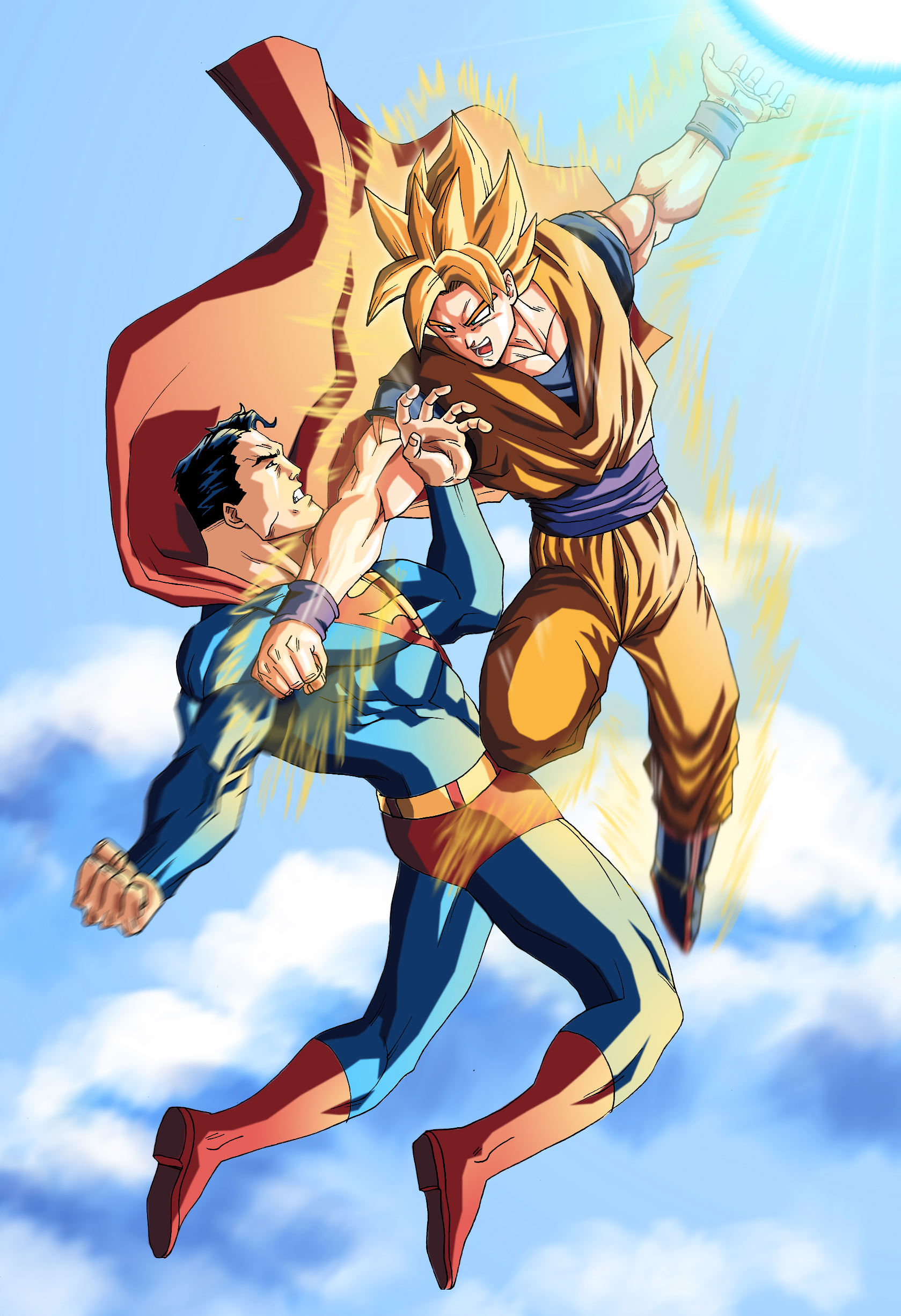Load 15 More Imagesgrid View - Super Man Vs Goku , HD Wallpaper & Backgrounds