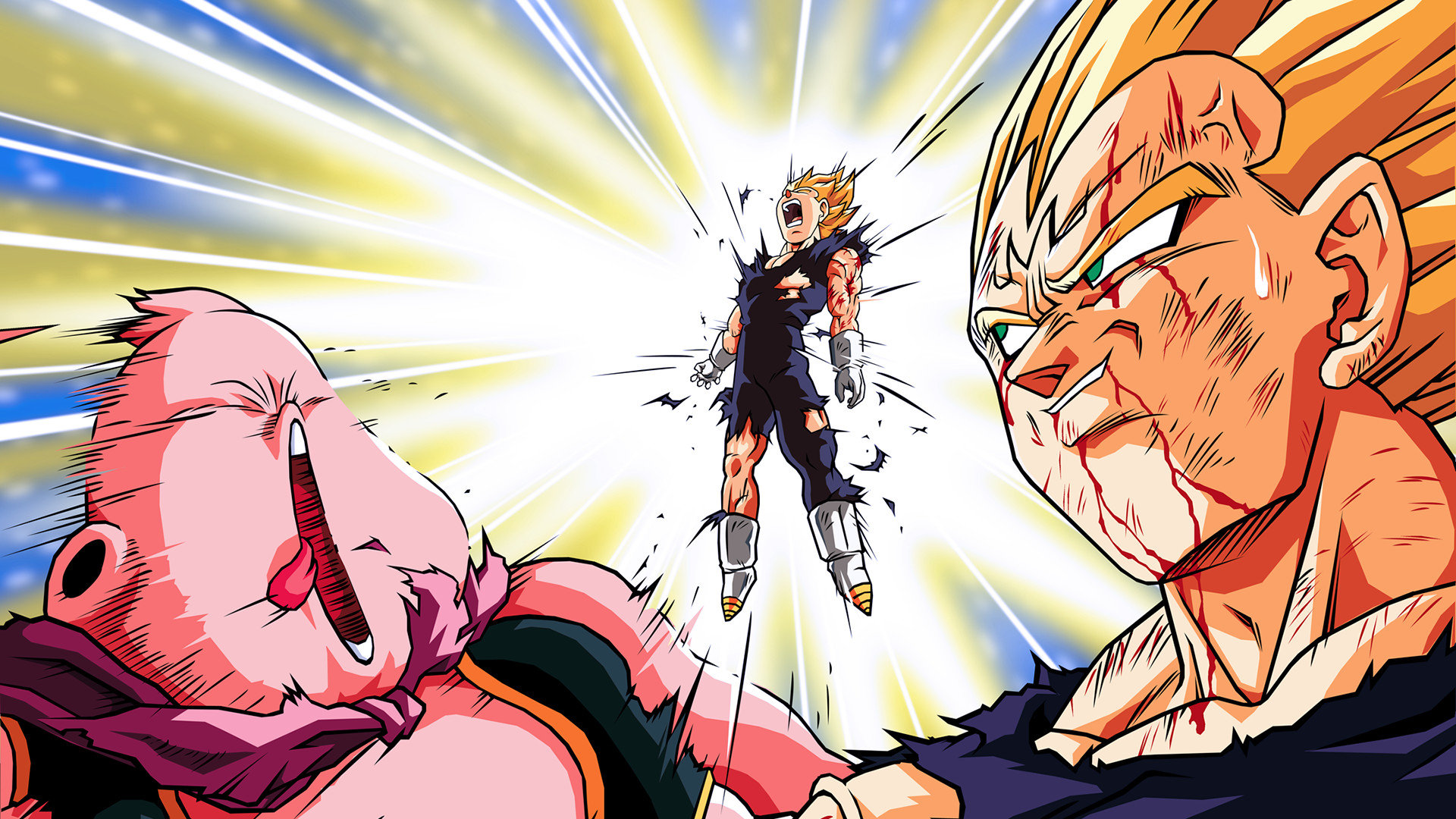 Majin Vegeta Vs Majin Boo , HD Wallpaper & Backgrounds