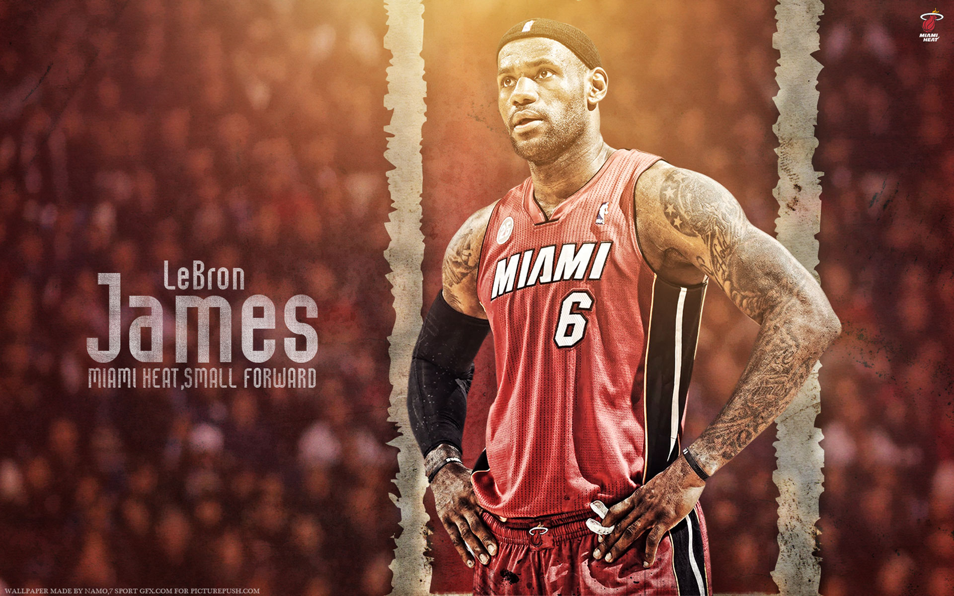 Lebron James Wallpaper Miami Heat Wallpaper - Fondos De Pantalla De Lebron James En Full Hd , HD Wallpaper & Backgrounds