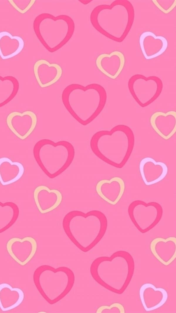 Pink Heart Iphone 5 Wallpaper - Pattern , HD Wallpaper & Backgrounds