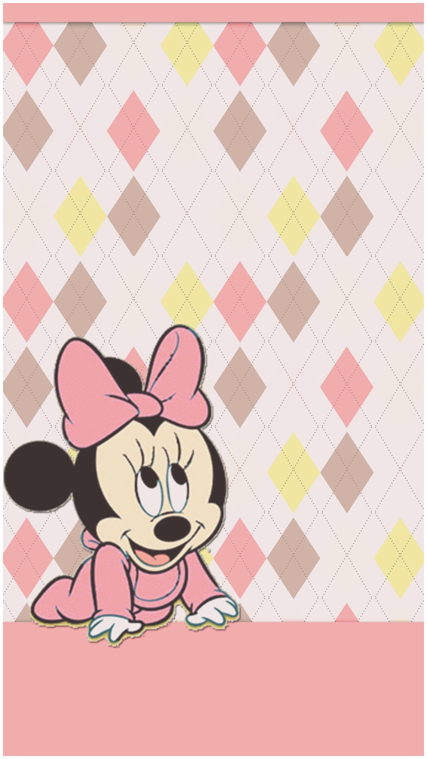Wallpaper Minnie Mouse Pink Iphone - Baby Minnie Mouse , HD Wallpaper & Backgrounds