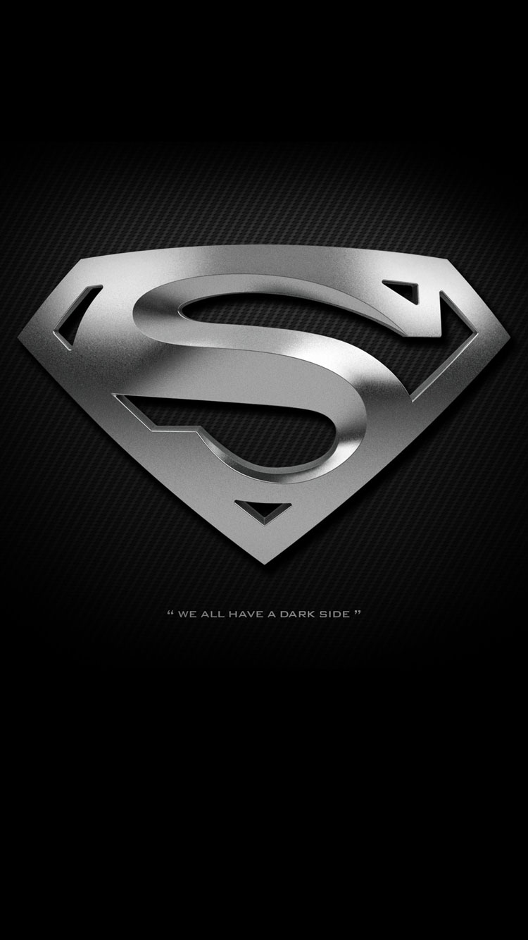 Black Superman Logo Wallpaper Iphone Resolution - Superman Logo Hd Black , HD Wallpaper & Backgrounds