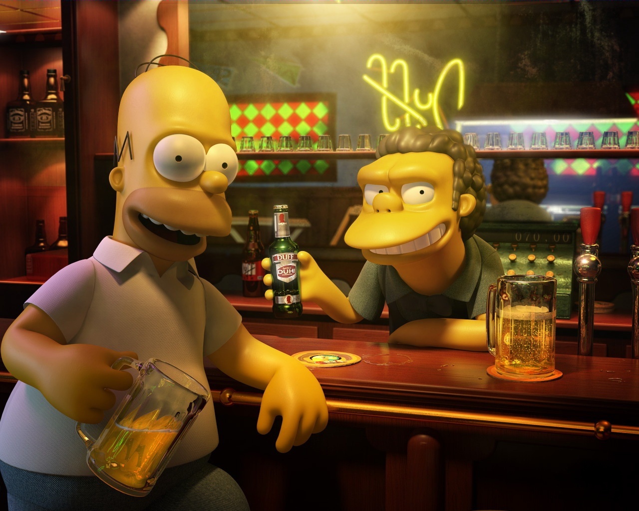 Papel De Parede Bar Do Moe Wallpaper Para Download - Simpsons 3d , HD Wallpaper & Backgrounds