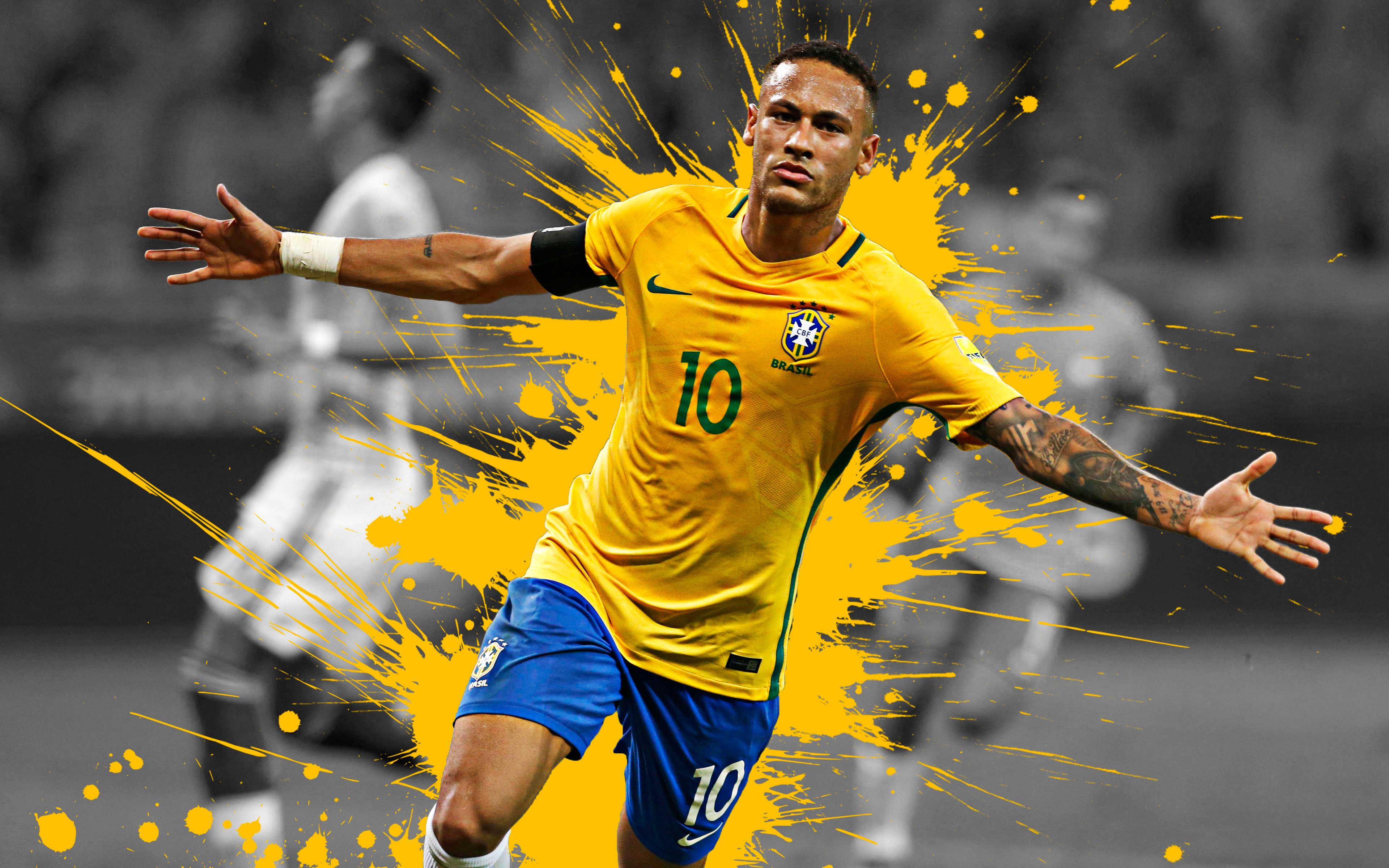 Neymar Jr - Brazil - Neymar Wallpaper 4k Iphone , HD Wallpaper & Backgrounds