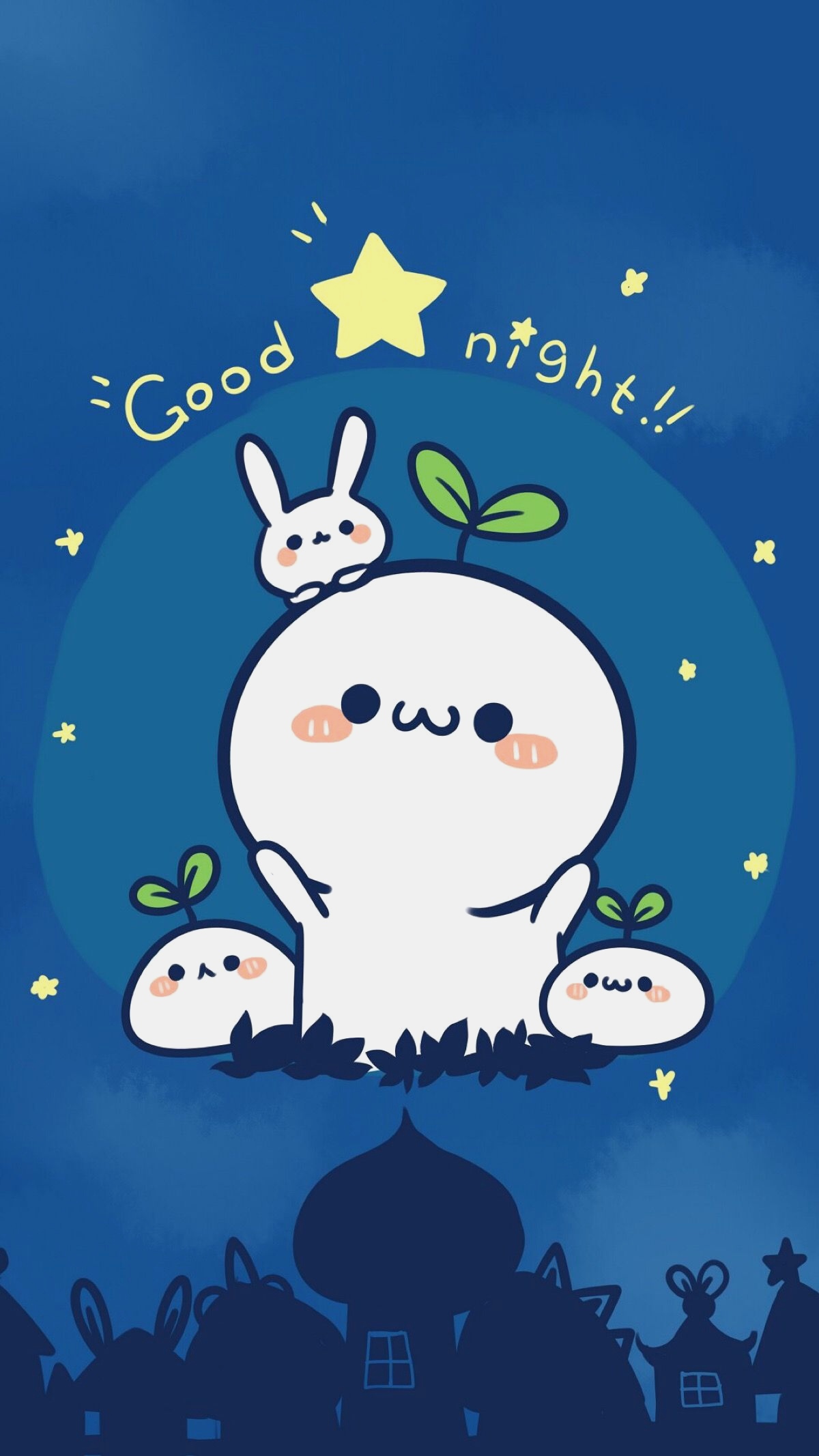 Good Night Sleep Kawaii Wallpaper Iphone Wallpaper - Goodnight , HD Wallpaper & Backgrounds