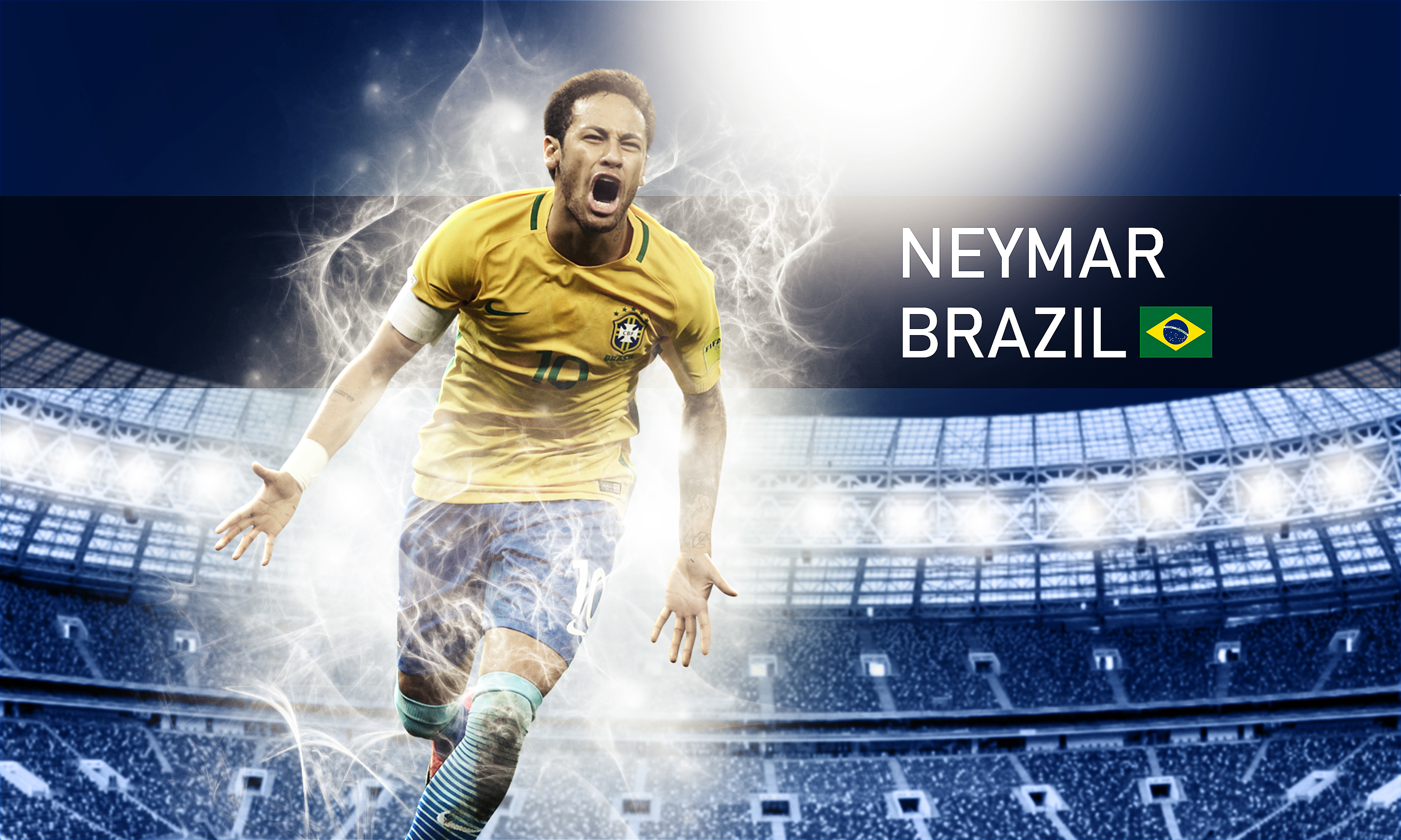 Original Resolution Popular - Neymar Jr 2018 Wallpaper Brazil , HD Wallpaper & Backgrounds
