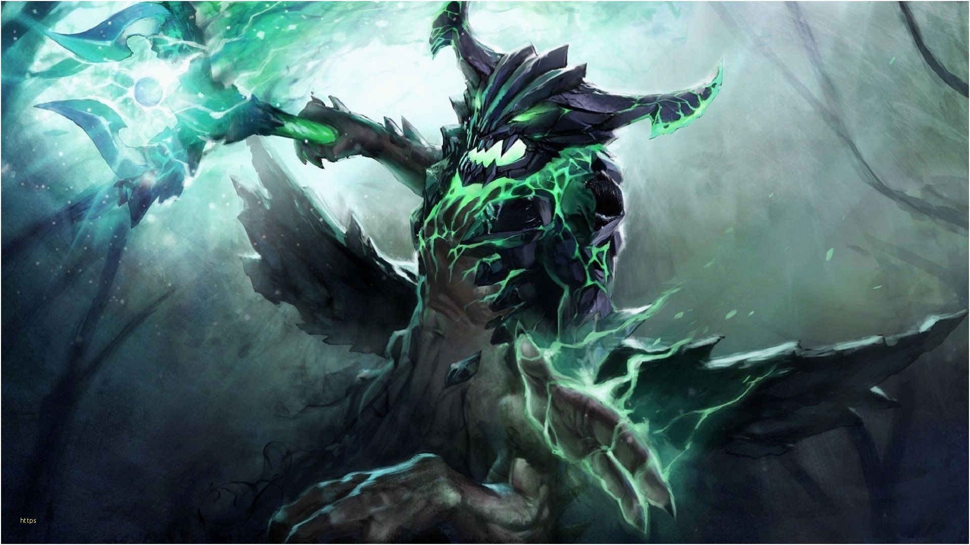 4k Wallpaper Green Cool Gaming Wallpapers Dota2 Od - Dota 2 Outworld Devourer , HD Wallpaper & Backgrounds