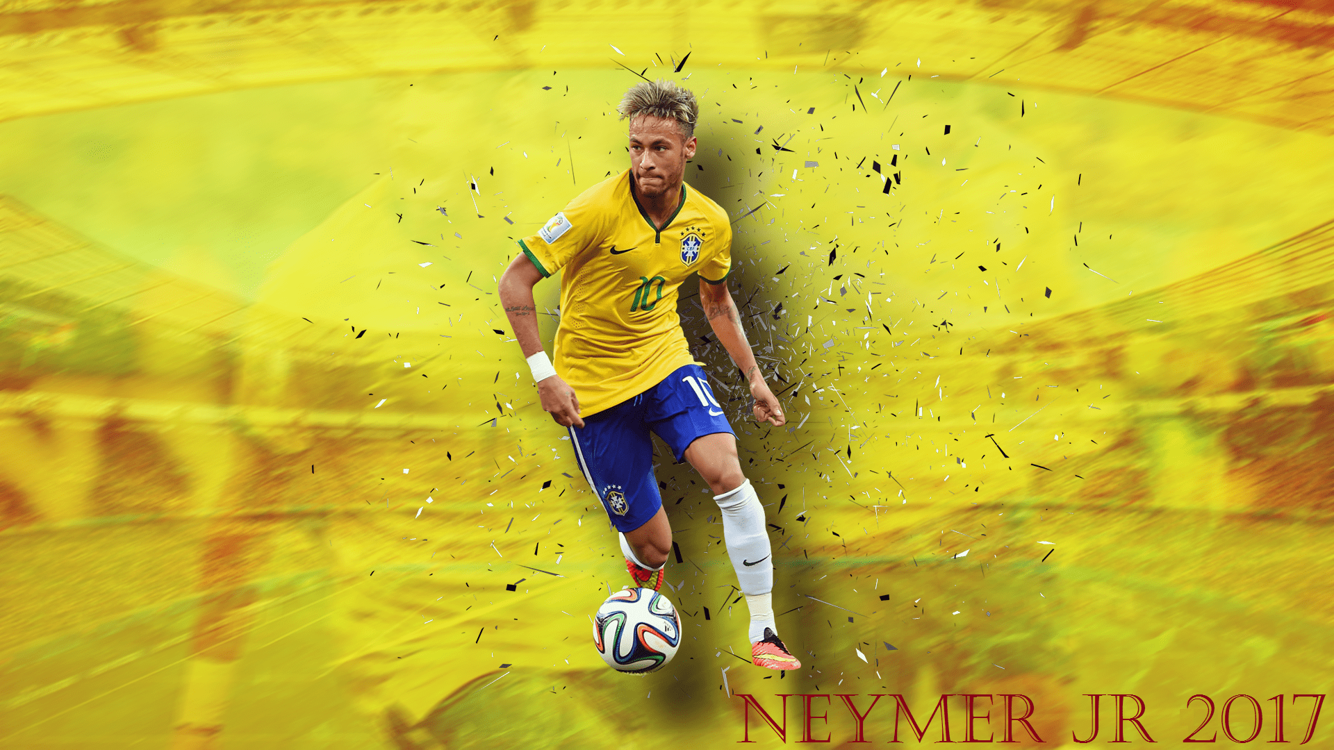 Brazil Soccer Wallpaper Neymar , HD Wallpaper & Backgrounds