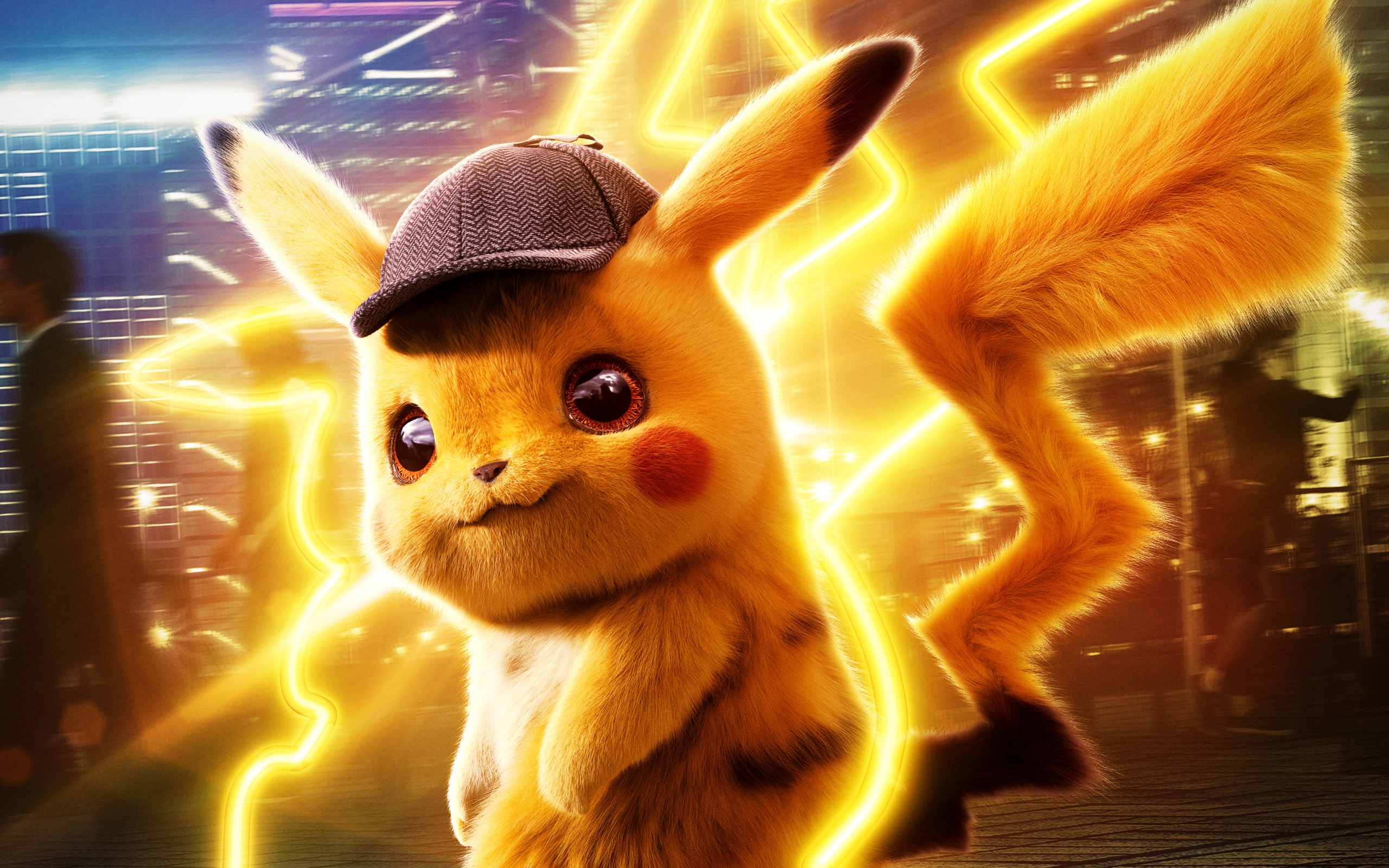 Wallpaper Of Movie, Pikachu, Pokémon Detective Pikachu - Detective Pikachu Character Poster , HD Wallpaper & Backgrounds
