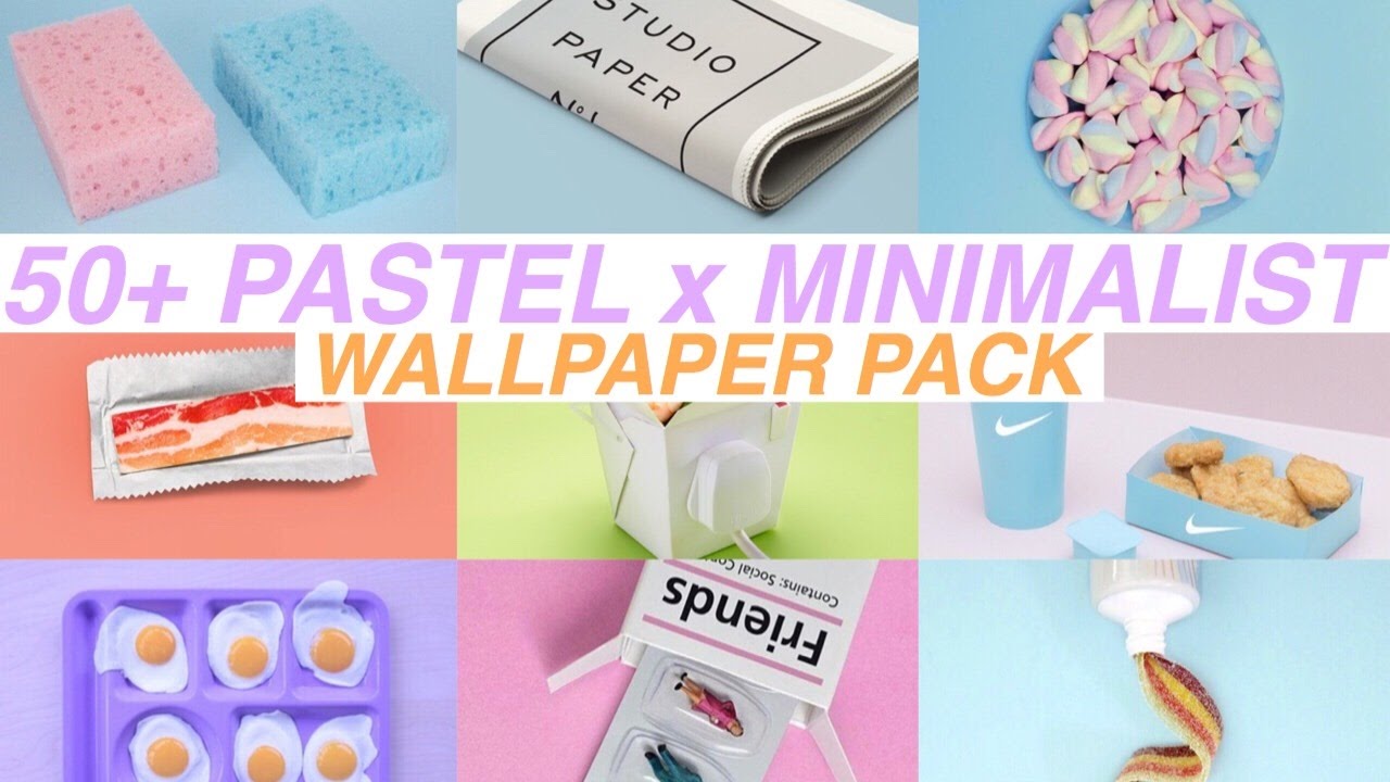 50 Pastel X Minimalist Wallpaper // Pack - Ice Cream , HD Wallpaper & Backgrounds