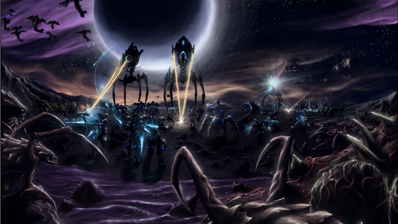 Epic Wallpapers - Starcraft 2 Protoss Wallpaper Hd , HD Wallpaper & Backgrounds