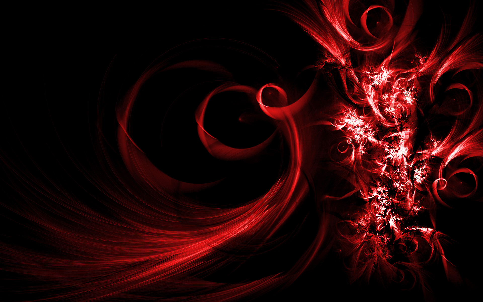Red Computer Wallpapers, Desktop Backgrounds - Red And Black Abstract , HD Wallpaper & Backgrounds