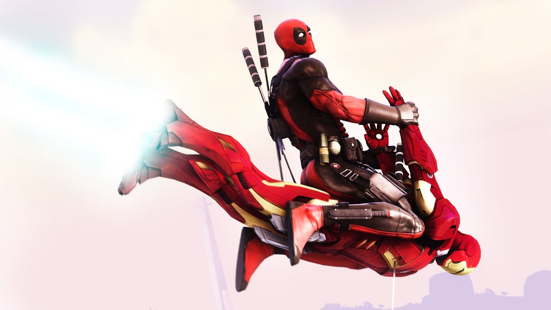 Spiderman And Deadpool Wallpapers Hd - Deadpool Funny Wallpapers Hd , HD Wallpaper & Backgrounds