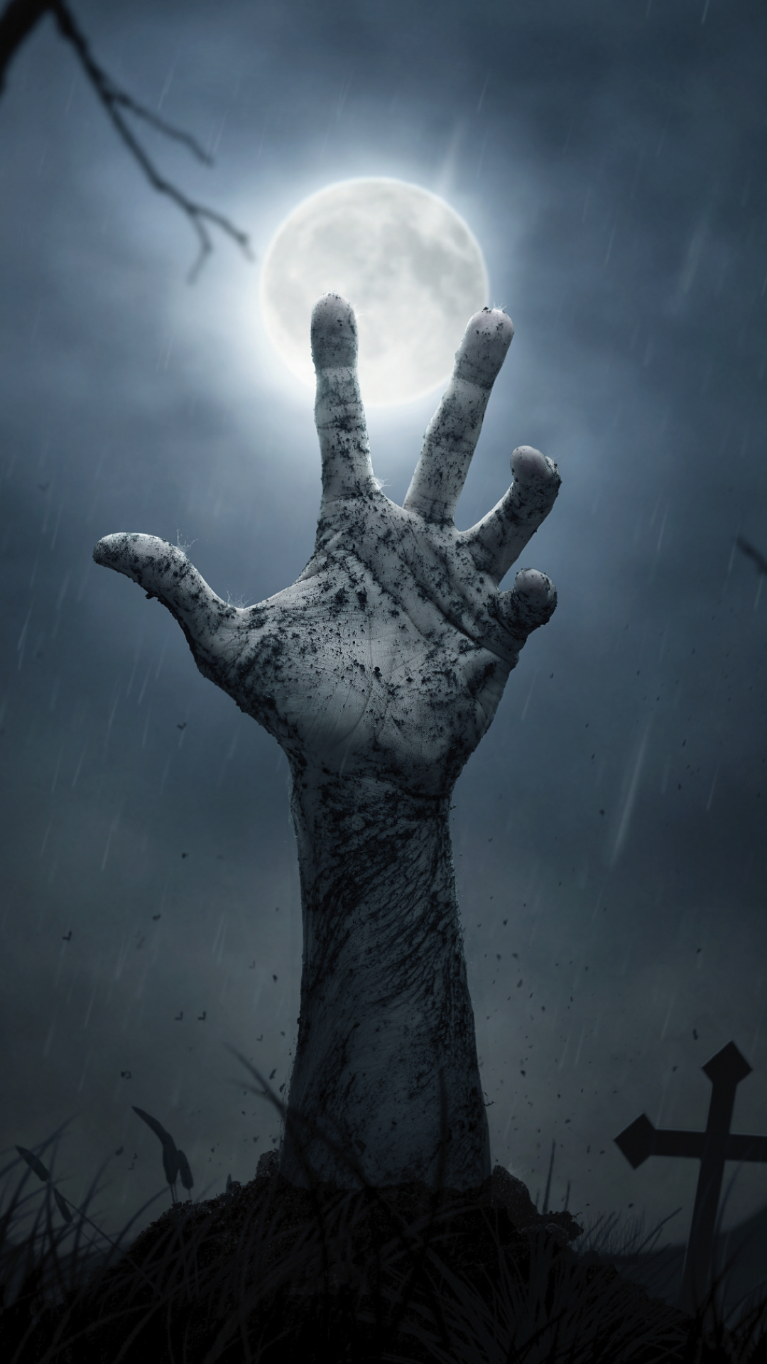 Dark / Hand Mobile Wallpaper - Horror , HD Wallpaper & Backgrounds