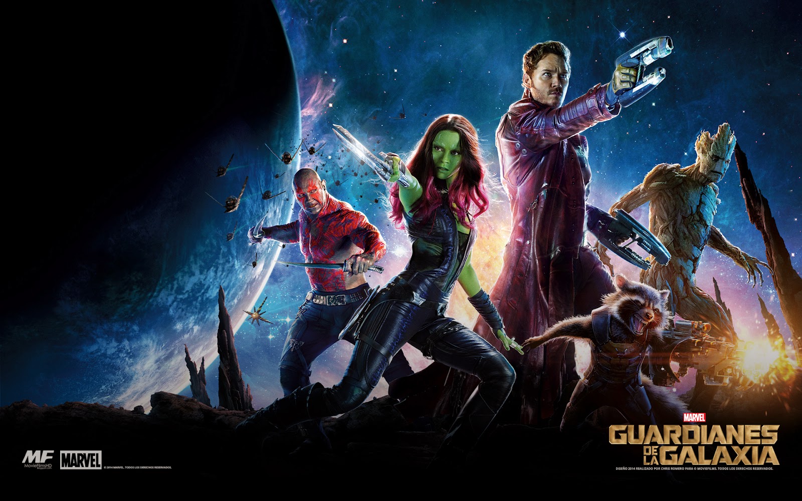 Wallpaper Latino De Guardianes De La Galaxia - Guardians Of The Galaxy Vol 1 Netflix , HD Wallpaper & Backgrounds