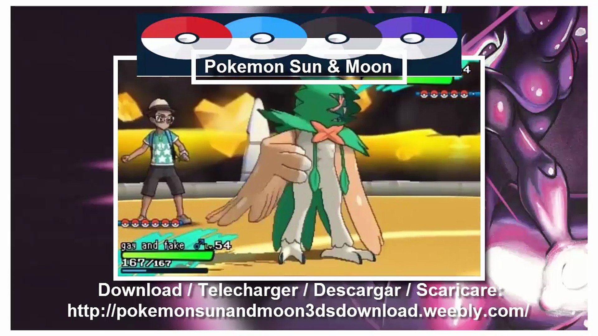 Pokémon Sun & Moon Updated Game Download N3ds 2ds 3ds - Cartoon , HD Wallpaper & Backgrounds