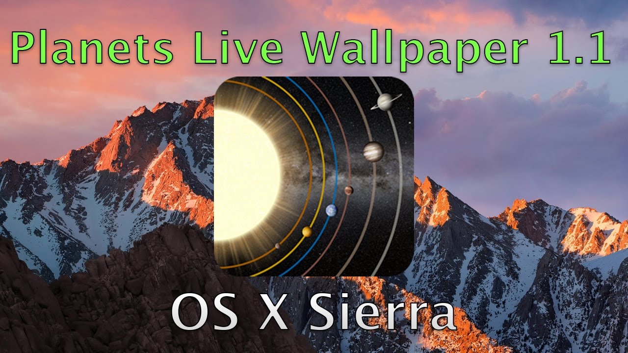 Planets Live Wallpaper - Sierra Os Wallpaper 4k , HD Wallpaper & Backgrounds