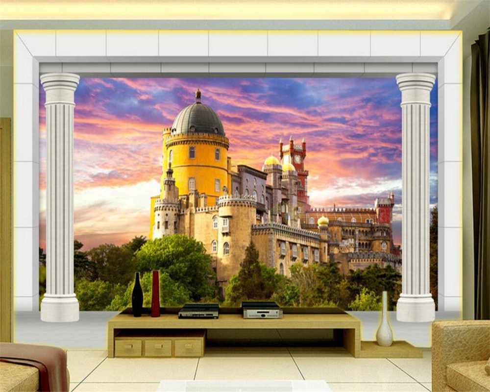 Beibehang Personalizado Papel Pintado Pintura 3d Castillo - Sintra Portugal , HD Wallpaper & Backgrounds