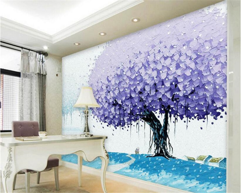 Beibehang Decoración Wallpaper Papel De Pared Personalizado - Pintura De Árbol En La Pared , HD Wallpaper & Backgrounds
