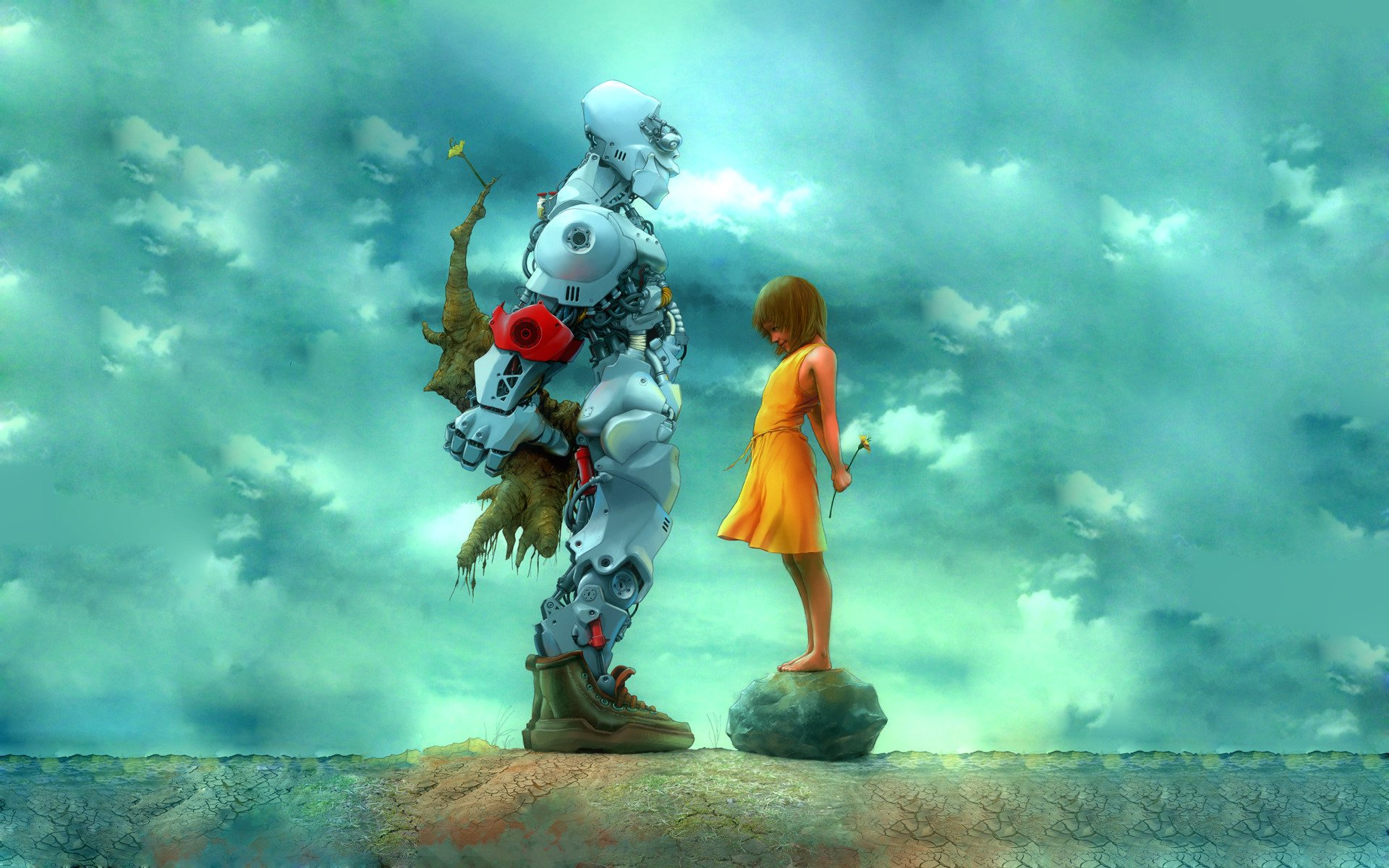 Wallpapers Id - - Robot Love , HD Wallpaper & Backgrounds