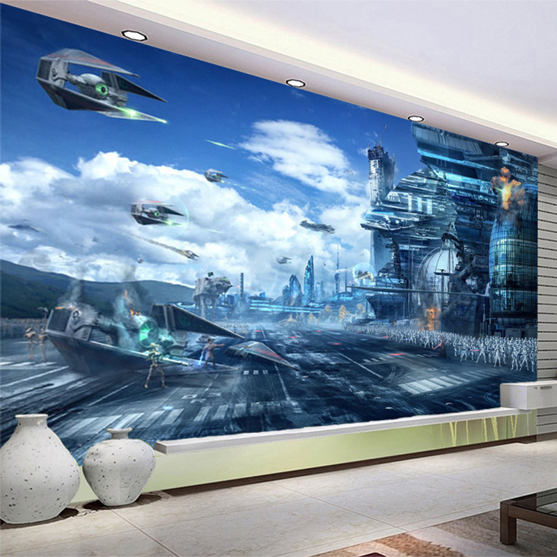 Hd Mural De Star Wars De Ciencia Ficción De La Fantasía - Large Star Wars Wall Mural , HD Wallpaper & Backgrounds