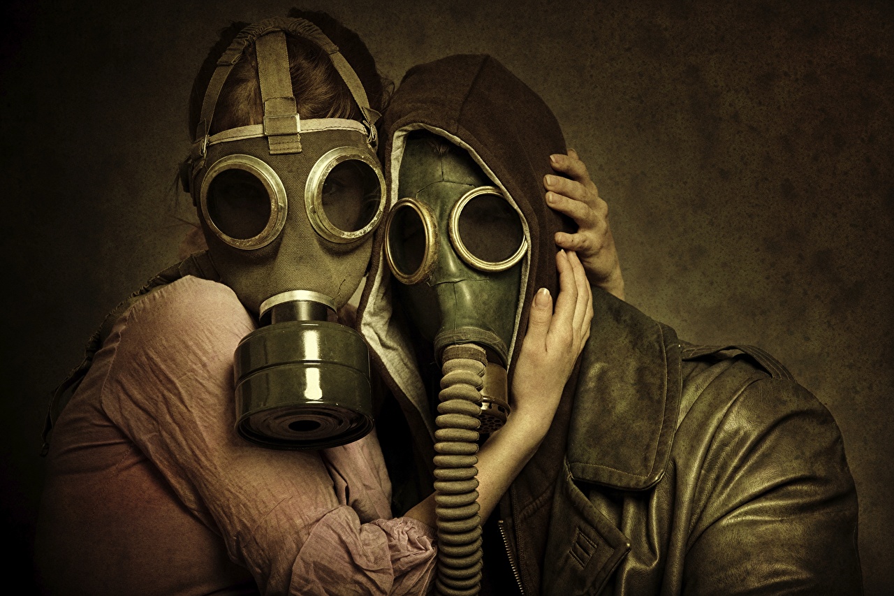 1280 X - Gas Mask Love , HD Wallpaper & Backgrounds