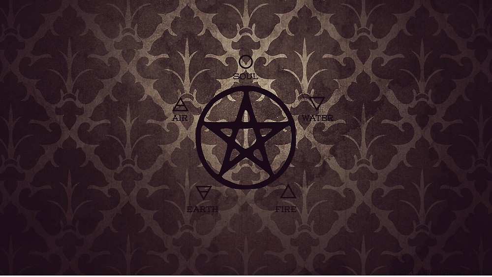 Pentagrama Morado - Wiccan , HD Wallpaper & Backgrounds