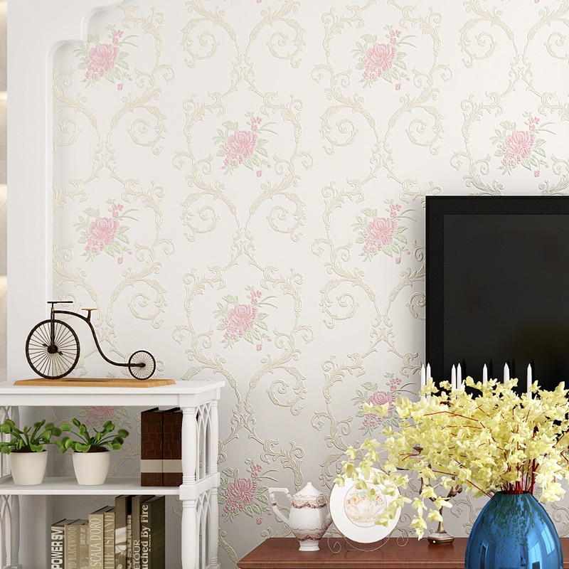 Romántico Floral Wallpaper Para Paredes Flor No Tejido - Wall , HD Wallpaper & Backgrounds
