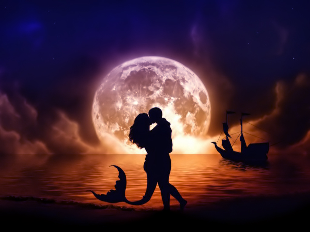 Mermaid And Pirate Love , HD Wallpaper & Backgrounds