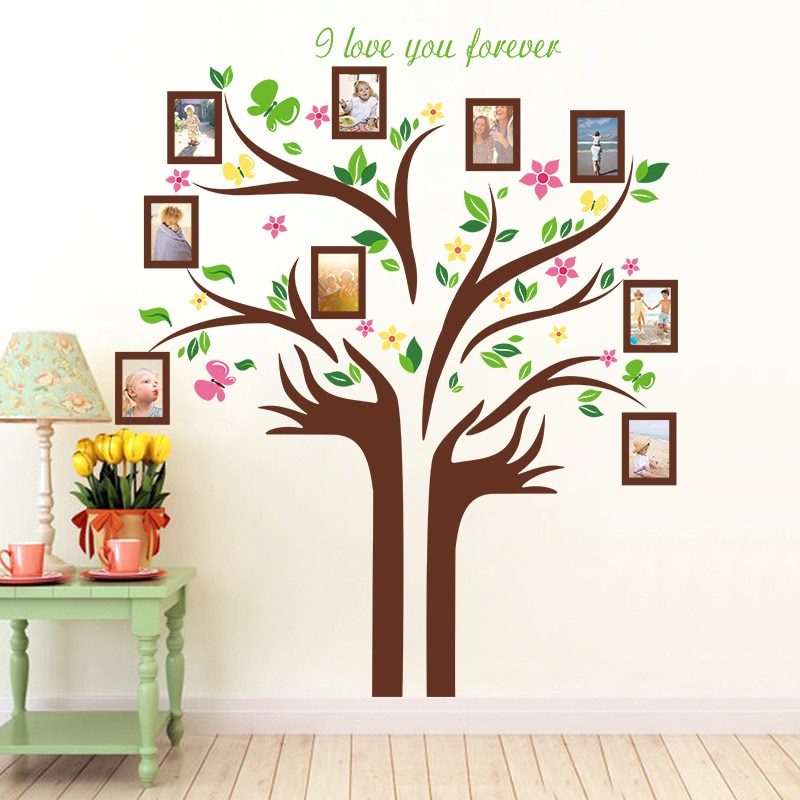 3d Wallpaper Marcos Palmera Dormitorio Romántico Salón - Family Tree Photo Frame On Wall , HD Wallpaper & Backgrounds
