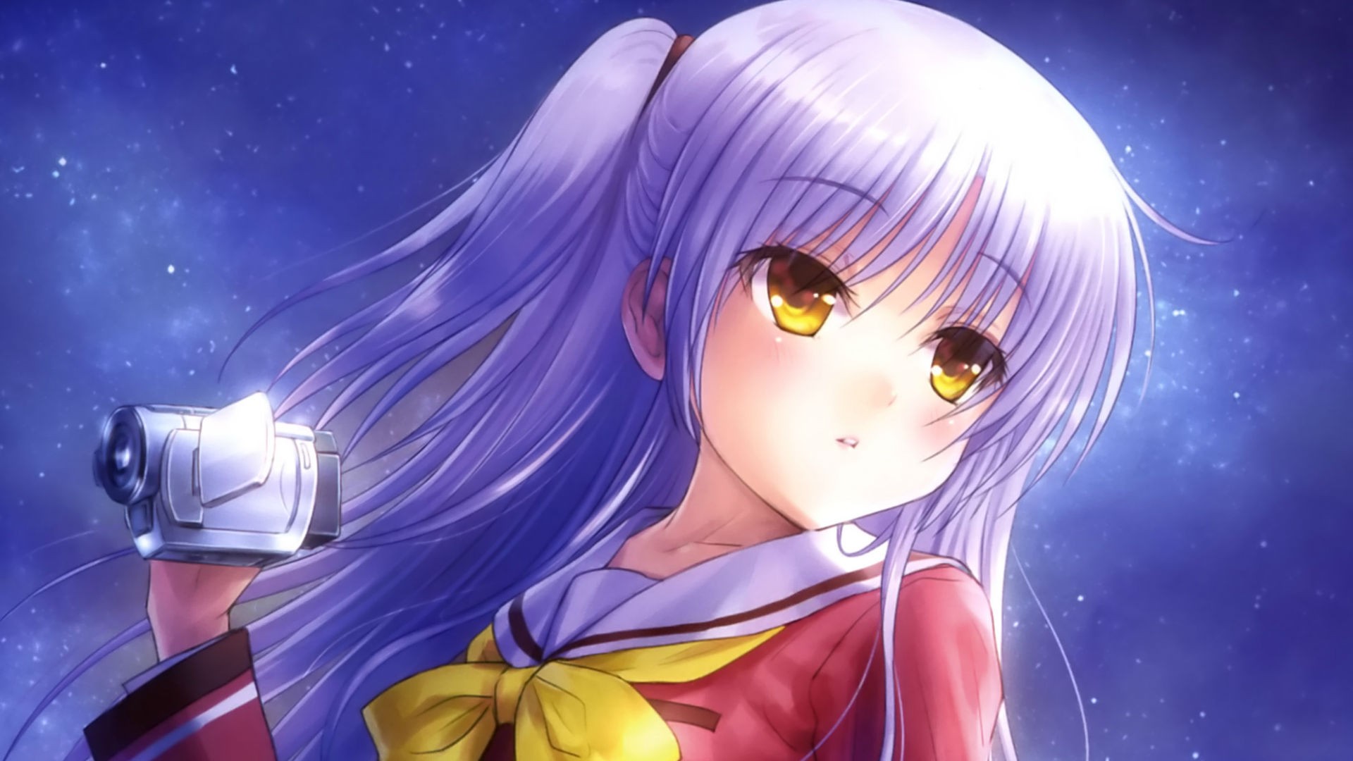 Anime Girl With Silver Hair And Yellow Eyes 705132 Hd