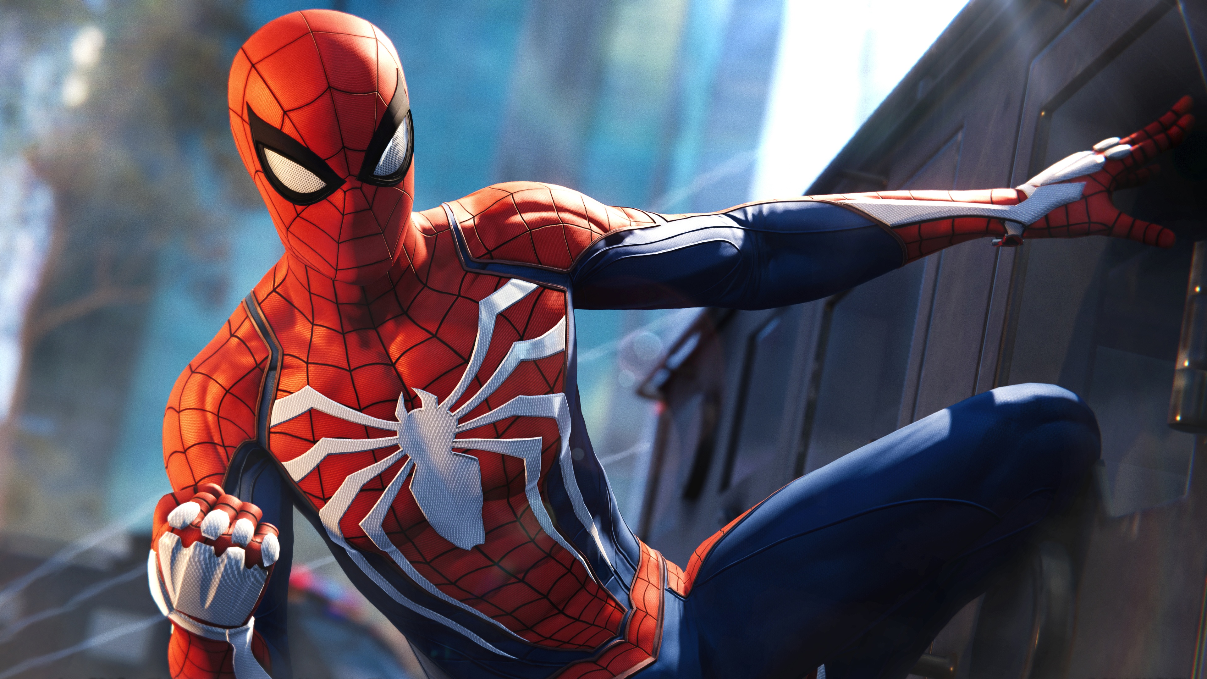 Wallpaper Spider-man Ps4 Hombre Araña Con Mano Empuñada - Marvel's Spider Man Xbox One , HD Wallpaper & Backgrounds