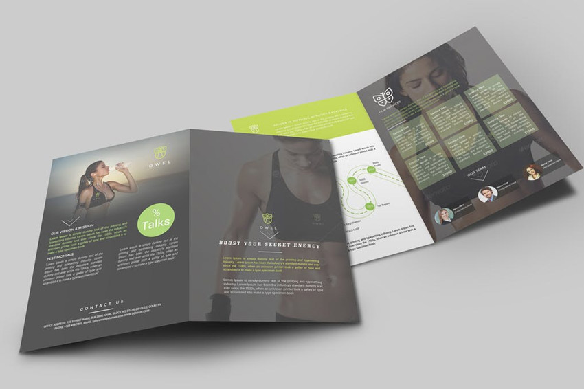 Fitness Brochure - Envato Brochure , HD Wallpaper & Backgrounds