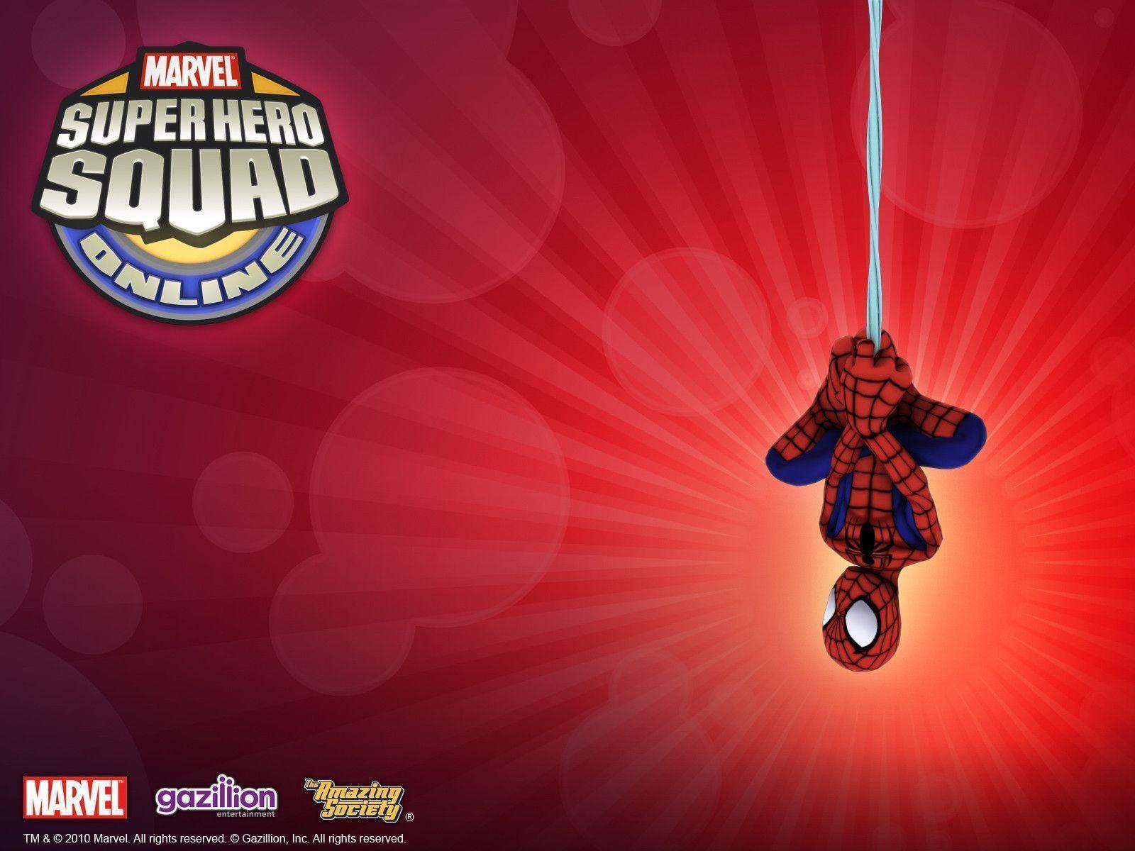 Super Hero Squad Wallpaper 5 - Spiderman Super Hero Squad Online , HD Wallpaper & Backgrounds