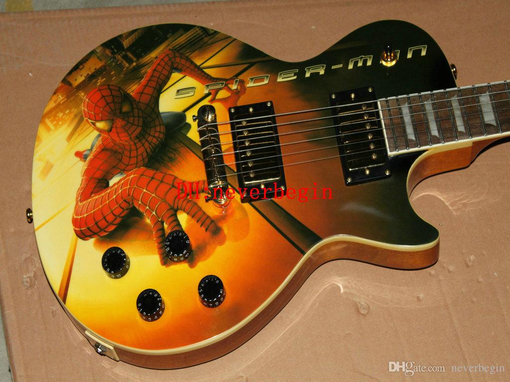 Custom Spider Man Electric Guitar China Guitar Factory - Guitarra Electrica Hombre Araña , HD Wallpaper & Backgrounds