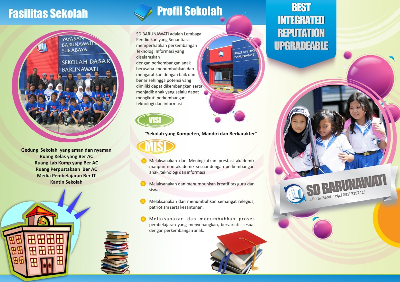 Desain Brosur Sekolah Cdr - Online Advertising , HD Wallpaper & Backgrounds