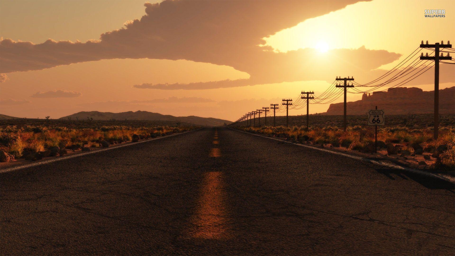 Route 66 Wallpaper - Route 66 Wallpaper Hd , HD Wallpaper & Backgrounds