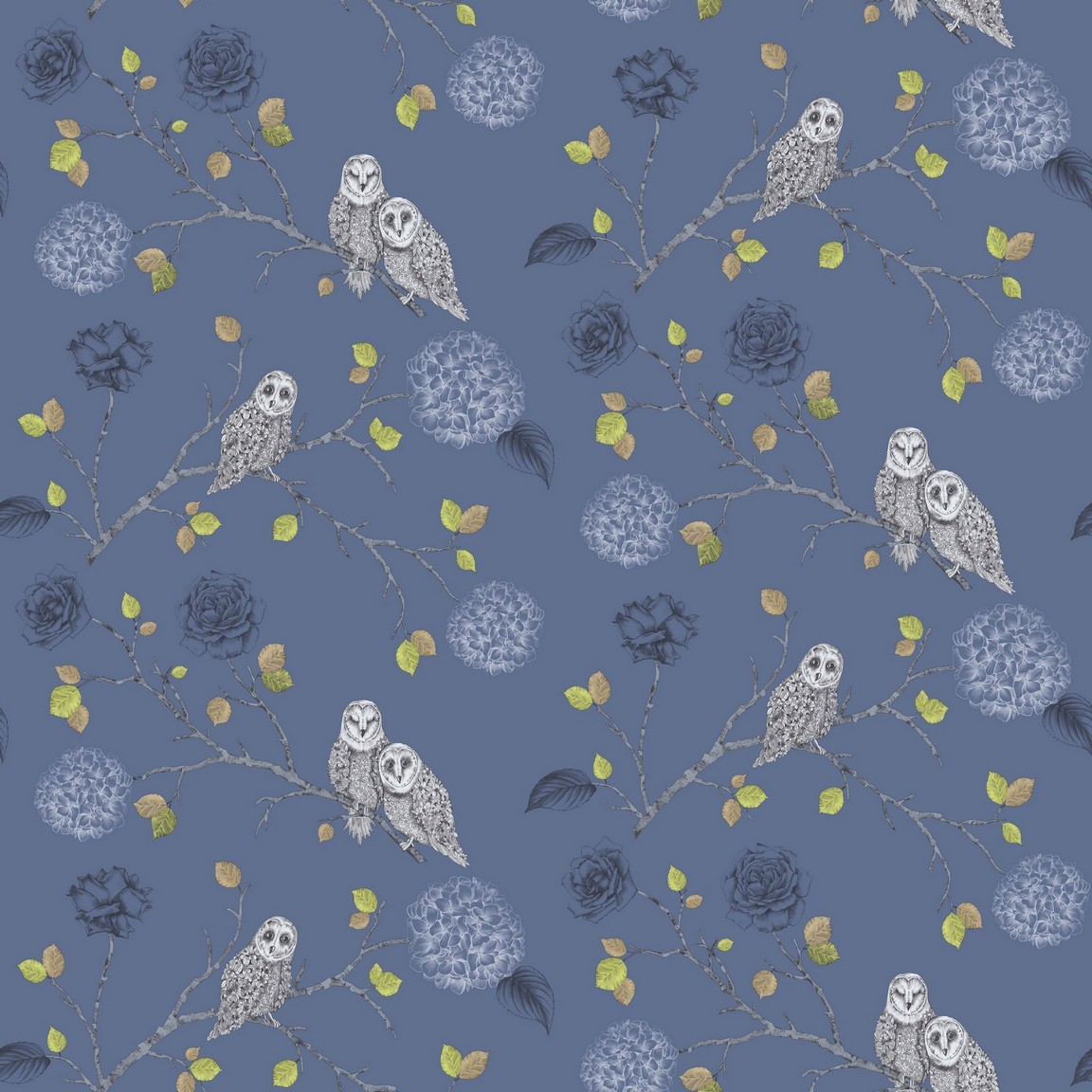 Wallpaper Arthouse Owl Blue Colourful Glitter 665002 - Papier Peint Motif Chouette , HD Wallpaper & Backgrounds