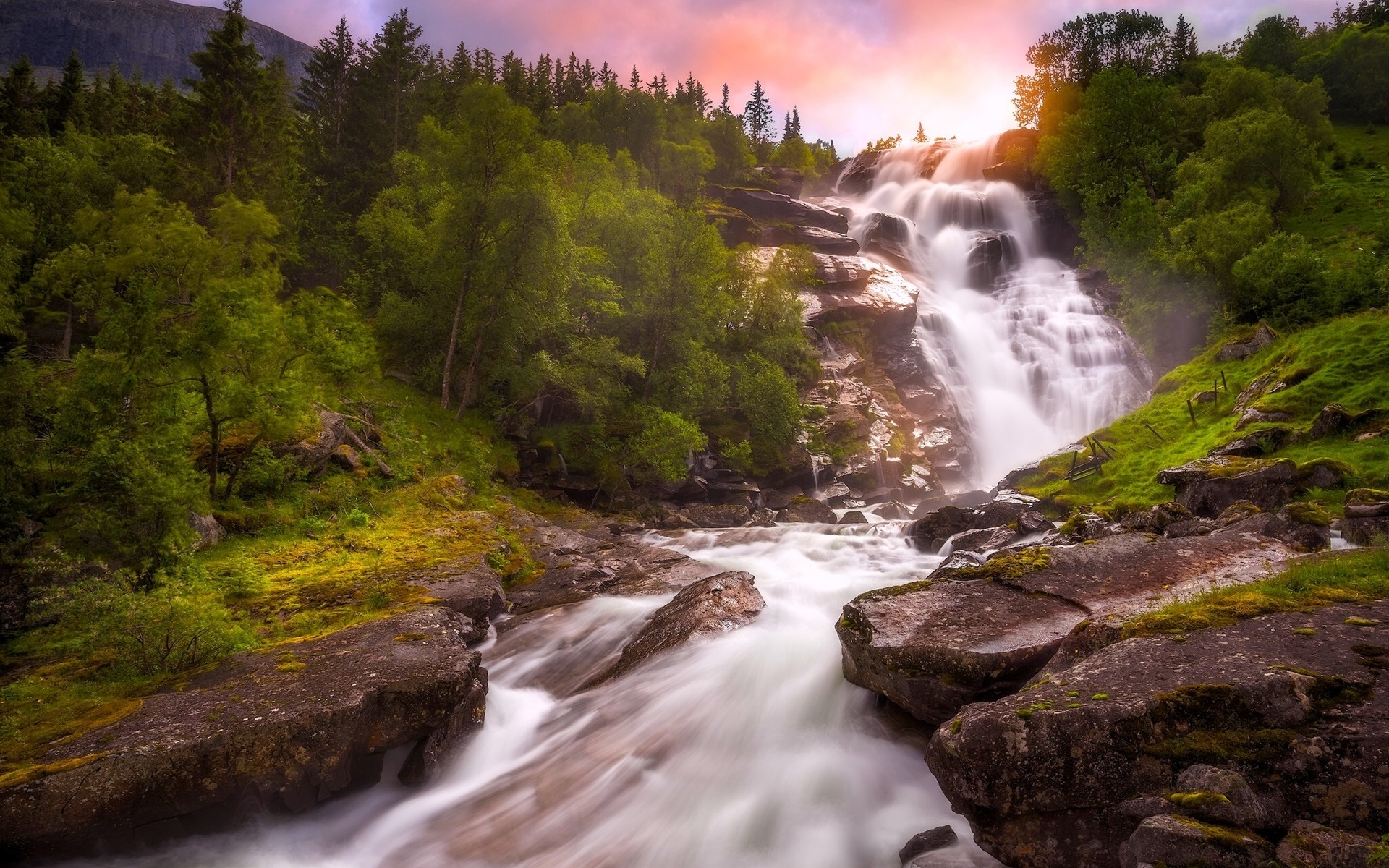 Download This Wallpaper - Norway Waterfall , HD Wallpaper & Backgrounds