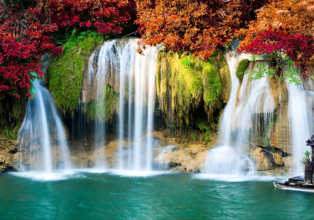 Wasserfall Im Wald 1000 Teile Grafika Puzzle Online - Wasserfall Puzzle , HD Wallpaper & Backgrounds