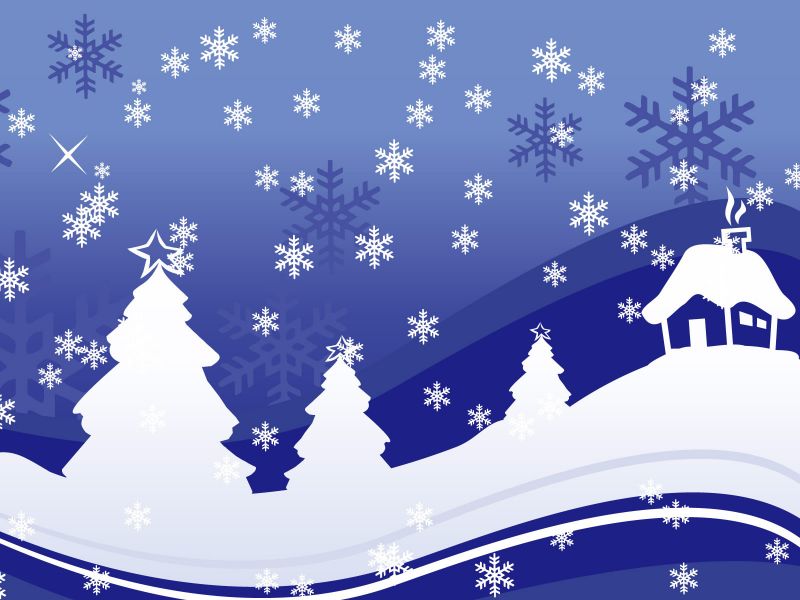 Navidad En Invierno - Vector Christmas , HD Wallpaper & Backgrounds