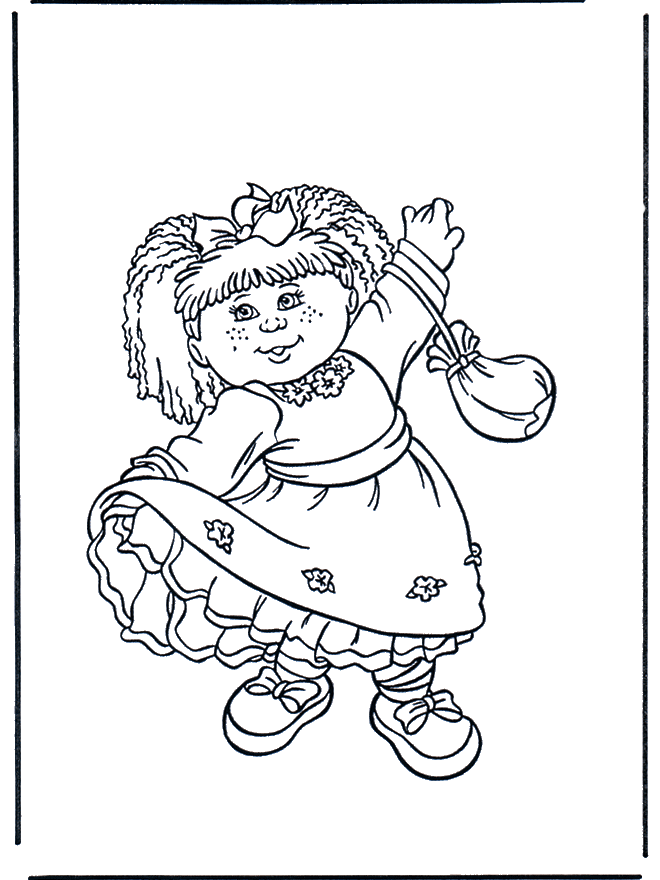 Mdchen In Rock Malvorlagen Kinderrock Malvorlagen - Cabbage Patch Kids Coloring Pages , HD Wallpaper & Backgrounds