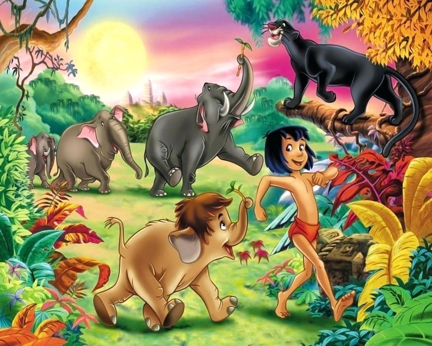 Jungle Book Cartoon Wallpaper Fantasy Family Comedy - Jungle Book Images Cartoon , HD Wallpaper & Backgrounds