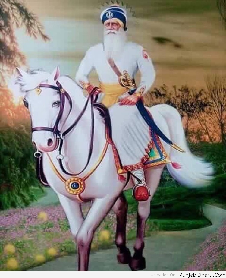 Baba Deep Singh Ji - Baba Deep Singh Ji On Horse , HD Wallpaper & Backgrounds