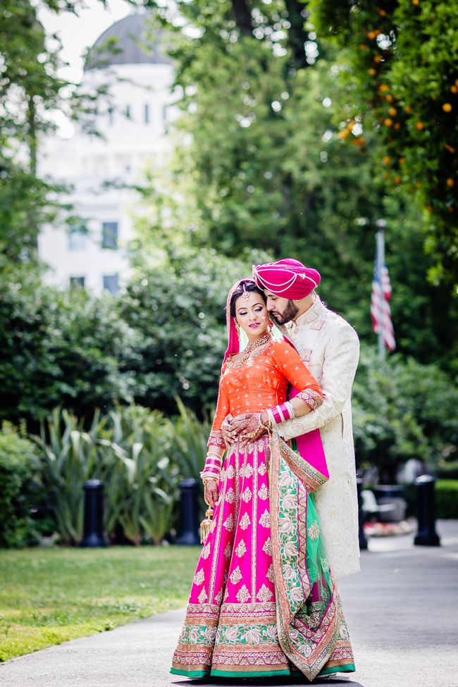Beautiful Punjabi Wedding Couple Pics Best Hd Wallpaper - Punjabi Wedding Couple Portrait , HD Wallpaper & Backgrounds
