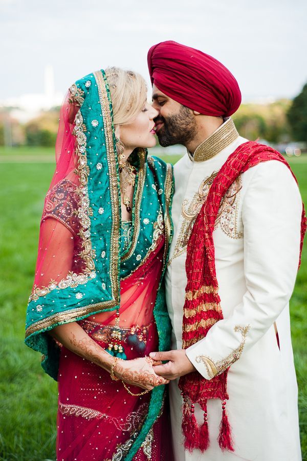 Punjabi Wedding Couple Wallpapers Hd - White Girl Sikh Wedding , HD Wallpaper & Backgrounds
