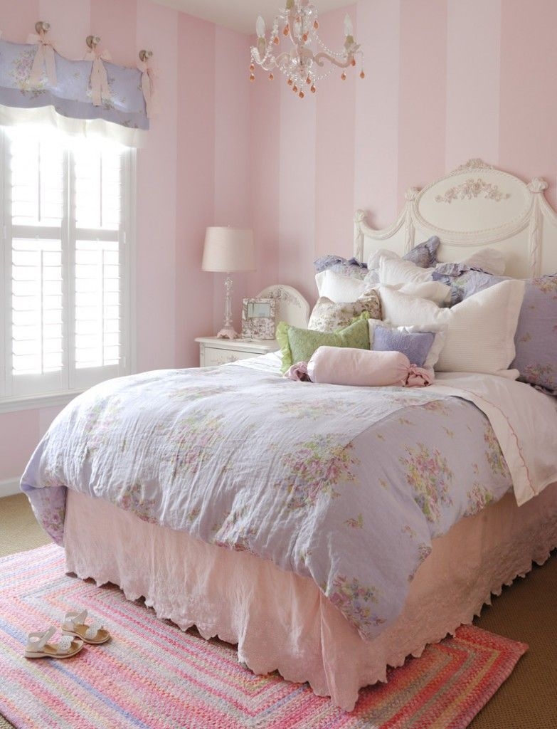 Modern Girl Bedroom Wallpaper Becauseitsyourhome Pinterest - Pink Striped Wallpaper Bedroom , HD Wallpaper & Backgrounds