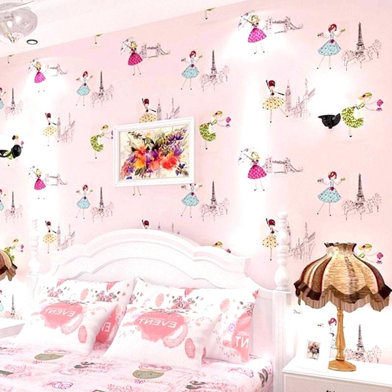 Morn Cartoon Kids Wallpaper Children Pare Roll Pink - Decoração Quarto Infantil Tema Bailarina , HD Wallpaper & Backgrounds