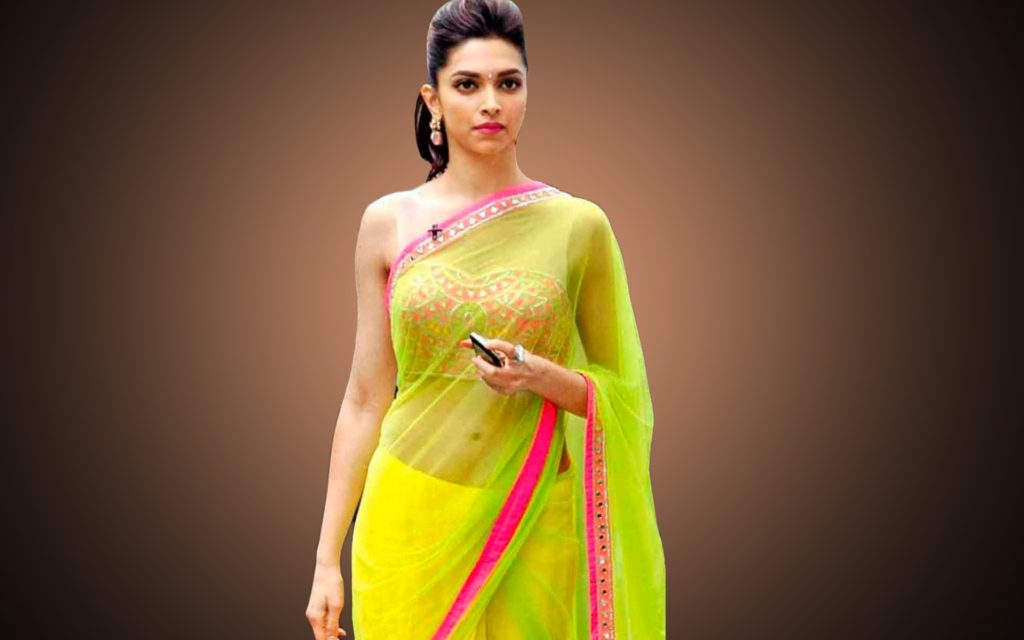 Deepika Padukone In Saree - Saree Wallpaper Deepika Padukone , HD Wallpaper & Backgrounds