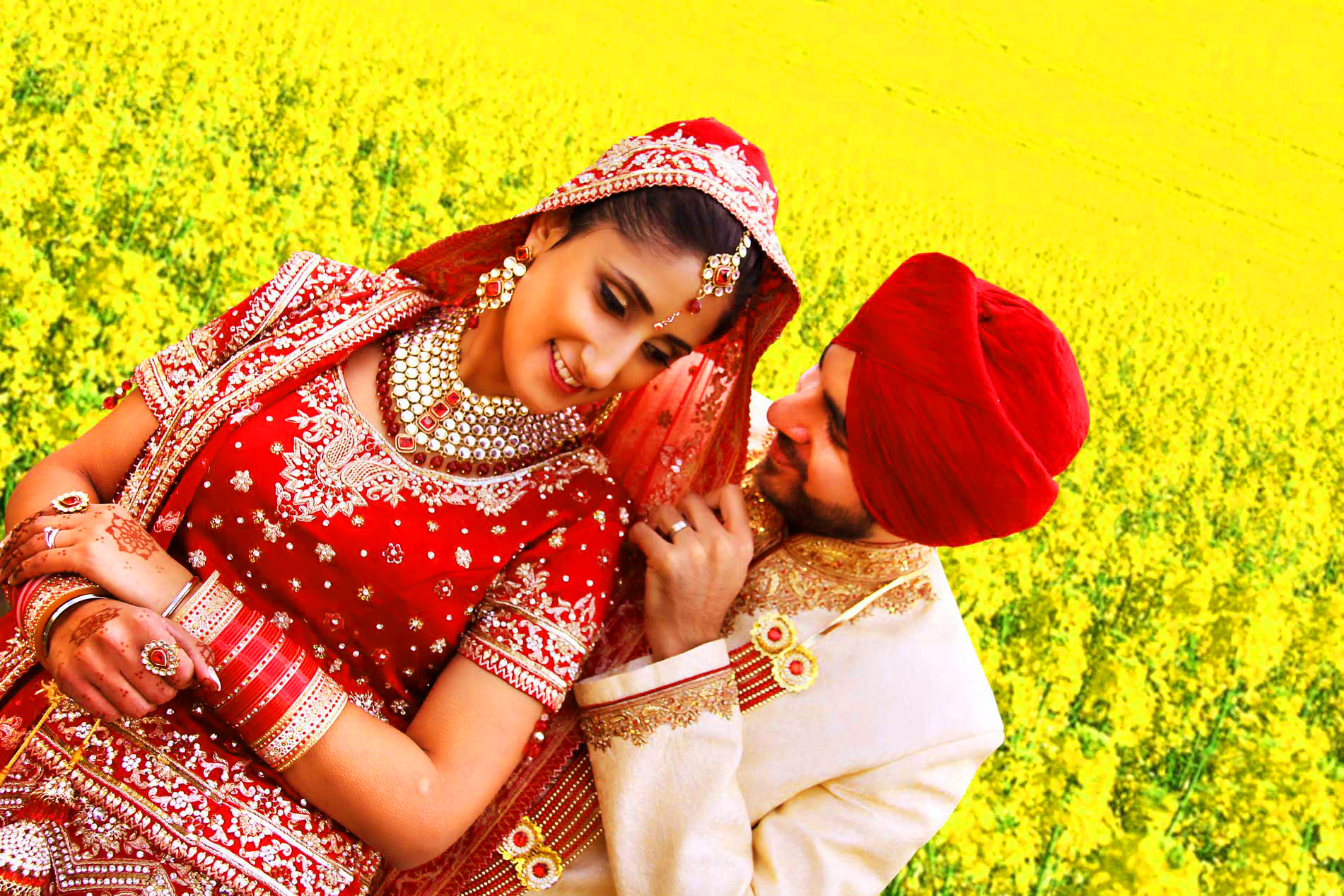Sweet Cute Punjabi Wedding Lover Love Couple Wallpaper - Dekho Babu , HD Wallpaper & Backgrounds